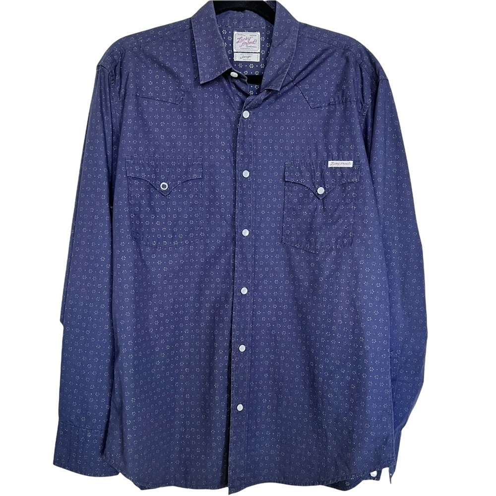 Lucky Brand Navy Button Down Shirt